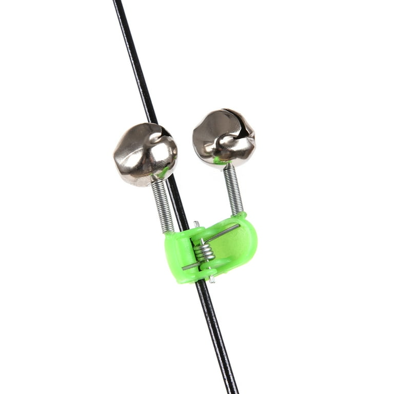 Festnight 50Pcs 4.5cm Outdoor Twin Bells Ring Fishing Rod Clamp
