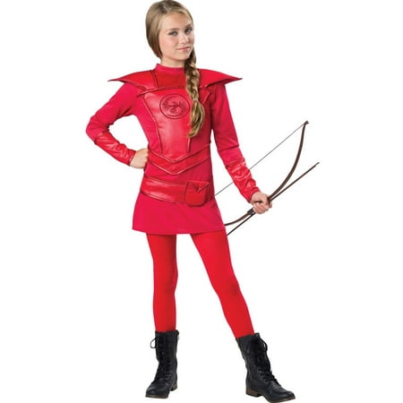 Red Warrior Huntress Child Halloween Costume