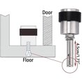 thumbnail image 3 of Tope cilíndrico para puerta de piso, Tope de puerta de acero inoxidable macizo con tope de goma para montaje en piso de seguridad con tornillos, uso comercial resistente I, 3 of 5