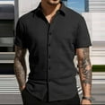thumbnail image 2 of CYiJun Mens Button Down Shirts Casual Knit Short Sleeve Shirt Vacation Beach Fashion Summer Tops, 2 of 6