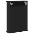 thumbnail image 6 of vidaXL Medicine Cabinet Bathroom Mirror Black Engineered Wood Wall Mount 1 Count 16.5"x4.7"x23.6", 6 of 16