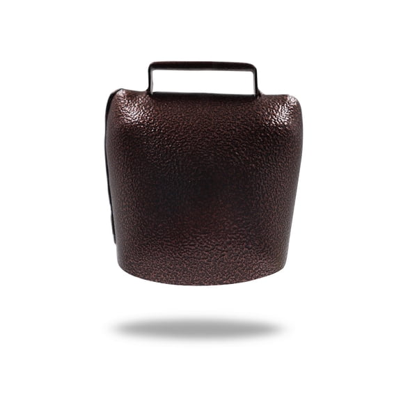 3.7 Inch Metal Cowbell with Handle, Large Cow Bell Noise Makers Cheering Bell, Loud Antique Copper Finish Bells for Farm Football Sporting Events Musical Instruments