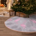 thumbnail image 5 of Sikiie Pink Flamingo Nativity Christmas Tree Skirt, Jesus Christian Winter Holiday Tree Mat Decoration(30-48IN)48", 5 of 6