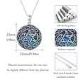 thumbnail image 5 of CUOKA MIRACLE Abalone Shell Pendant Hexagram Necklace 925 Sterling Silver Celtic Knot Hexagram Pendant Necklace Jewelry for Women Men Birthday Gifts, 5 of 6