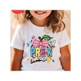thumbnail image 1 of Camiseta de algodon 100% para niñas con lazo y estampado de lápiz de manzana para preescolar - Camiseta casual de manga corta con cuello redondo para preescolar, ropa de verano, ropa de niñas para pr, 1 of 6