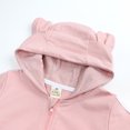thumbnail image 6 of Mercatoo Toddler Baby Girls 2PCS Zip-Up Hooded 𝐓racksuit Kids Hoody Top & Sweatpants I𝐧fant Sweatsuit with Ear Fall Outfits Set, 6 of 8