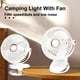 thumbnail image 3 of Ventilador LED Portátil para Acampar con Luz , Ventilador de Escritorio Recargable por USB, Silencioso, Ajustable para Dormitorio, Oficina, Exterior, Rosa, 3 of 5