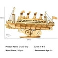 thumbnail image 2 of Rolife 3D Wooden Puzzle Ship Model 7.5" Cruise Ship 145 pcs, Collectible Display Building Kits Gift for Teens and Adults, 2 of 6