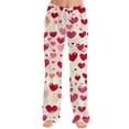 thumbnail image 6 of Women's Casual Fashion Comfort Pajama Pants, Print Drawstring Pants Full Length Long, Love Valentine's Day Pattern Lounge Pants,Hot Pink,S, 6 of 6