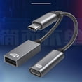 thumbnail image 4 of Adaptador USB Sunnimix con cable de Carga rápida 2 en 1 gris, 4 of 7