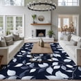 thumbnail image 3 of 5'x8' Area Rugs, Blue White Eucalyptus Leaves Indoor Outdoor Area Rug for Living Room Bedroom, Spring Summer Watercolor Plant Washable Bathroom Rugs Kitchen Floor Carpet Mats Home Decor Aesthetic, 3 of 8