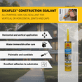 thumbnail image 2 of Sikaflex Construction Sealant, Aluminum Gray Paintable, All Purpose Polyurethane Used to Seal Joints and Gaps, 10.1 fl. oz Cartridge, 2 of 6