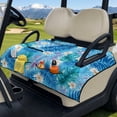 thumbnail image 3 of Pzuqiu Golf Cart Seat Covers Non-Slip Material, Compatible with Golf Carts Outdoor, for Club Car EZGO Yamaha, Tropical Leaves White Flowers, 3 of 9