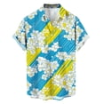 thumbnail image 4 of DJDLJWCJ Mens Button Up Shirts Short Sleeve, Floral Print Hawaiian Shirts with Pocket polo T Shirts for Men Summer Beach Shirts Multicolor 2XL, 4 of 6
