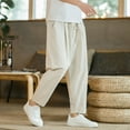 thumbnail image 4 of Men's Fashion Loose Casual Solid Color Nine Point Trousers, 4 of 5