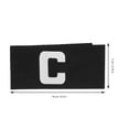 Football Soccer Captain Armband Adjustable Soccer Rugby Basketball Player Bands (Black