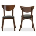 thumbnail image 3 of Baxton Studio Sumner Mid-Century Black Faux Leather and Walnut Brown Dining Chair, 3 of 5