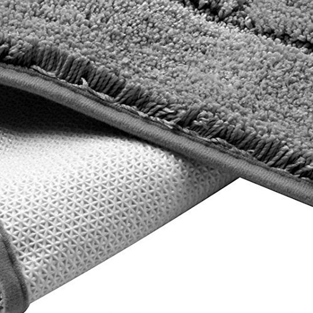 Non Slip Bath Rug 2PC Bathroom Contour Rugs Combo, Soft Shaggy Bath