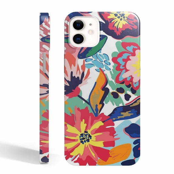 Tobelint Blue Flower Case for iPhone 11,Aesthetic Colourful Floral Pattern Bumper Case Cover