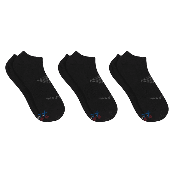 Hanes Men's Performance Cool No Show Socks, Black (3 Pack)