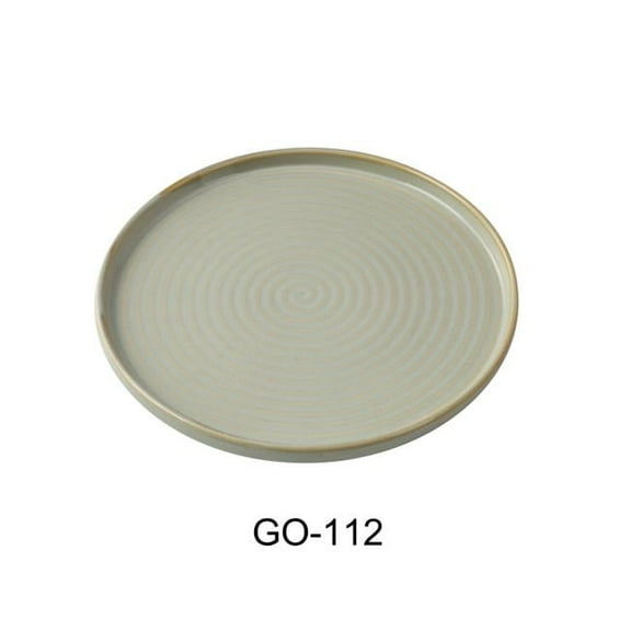 Yanco GO-112 Golden Coast 12 x 1.25 in. Round Plate with Upright Rim - China - Pack of 12