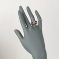 thumbnail image 3 of 925 Sterling Silver Black Spinel,Morganite,White Natural Zircon Ring, Size 8, 3 of 3