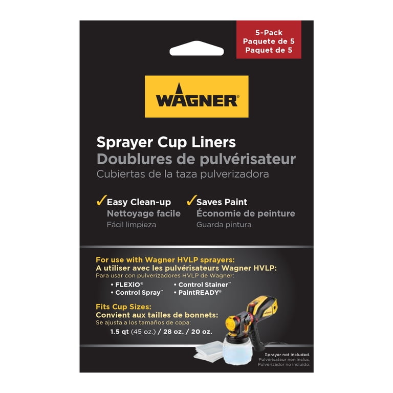 60 Paint Sprayer Cup Liners – Transposable Bags For Spray Gun Cups (7.87” X 11.8”)