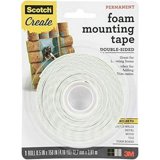 Scotch Indoor Mounting Tape, 1/2-in x 75-in, White, 1-Roll (110)