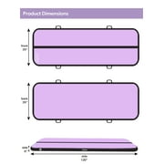 Justice 10ft Inflatable Air Track Gymnastics Tumbling Mat with Carrying Bag and Electric Air Pump - Purple