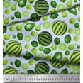 thumbnail image 2 of Soimoi Poly Georgette Fabric Pear,Lemon & Watermelon Fruits Printed Craft Fabric by The Yard 42 Inch Wide, 2 of 3