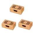 thumbnail image 4 of WORGEOUS 3 pcs  Creative Business Case Hollow out Name Storage Box Bamboo Name Holder for Office, 4 of 8