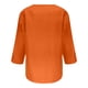 thumbnail image 4 of ICHUANYI Clearance Women's Fashion Casual 3/4 Sleeve Button T-Shirt Neck Print Blouse(Orange, M) ICHUANYI WER2023081507645, 4 of 5