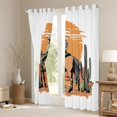 thumbnail image 3 of Homewish Rustic Western Cowgirl Curtains Pack of 2 (42x84 Each),Desert Botanical Cactus Curtains Blackout,Brown White Bedroom Curtains For Girls,Ultra Soft Home Decor, 3 of 6