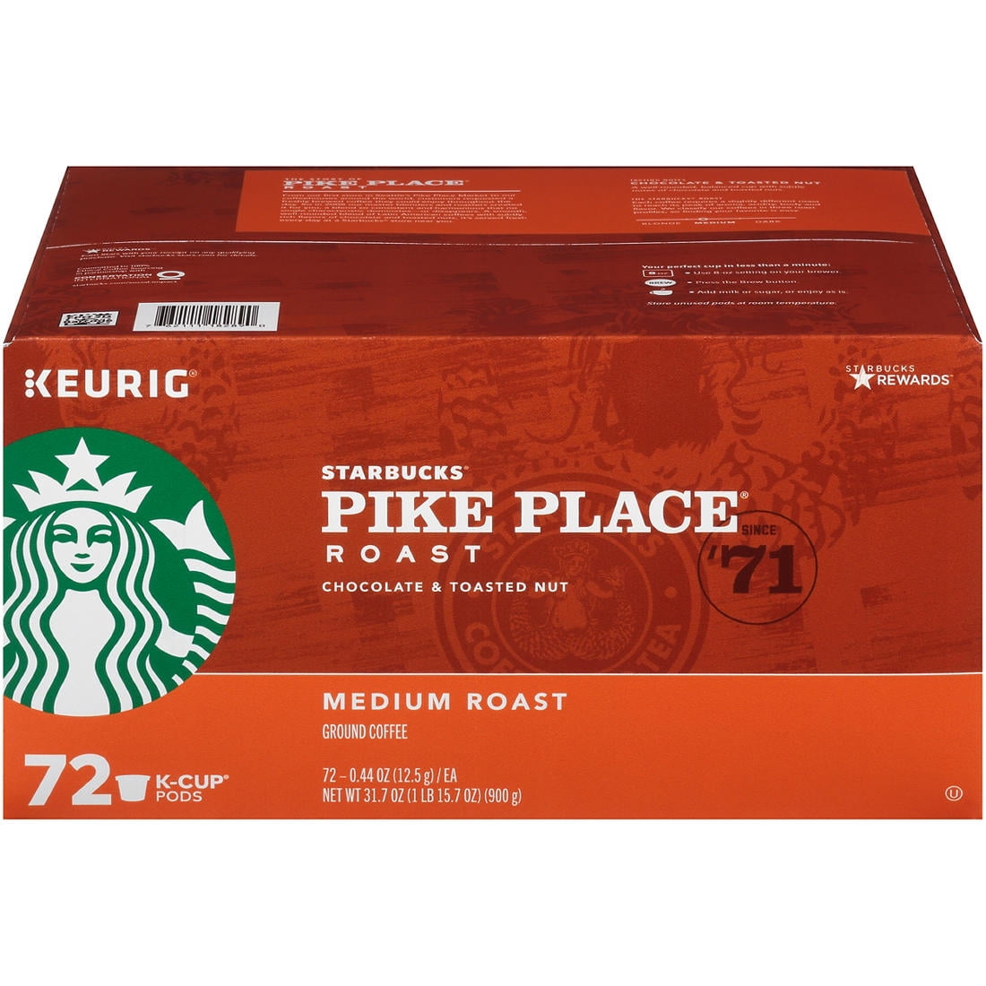Keurig, Pike Place Roast, 72 ct 