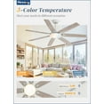 thumbnail image 3 of Zardon 72 Inch Golden Eagle Flush Mount Ceiling Fan with Light & Remote, Sand Gray 7-Blade, 3 of 5