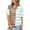 Sky Blue, variant on Women's T-Shirts 2025 New Casual Color Blocked Striped Print Shirts Summer Short Sleeve Round Neck Blouses Fashion Loose Dressy Street Pullover Tops