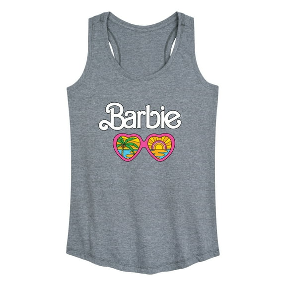 Barbie - Sunset & Palm Tree Views - Sunglasses - Women's Racerback Tank Top
