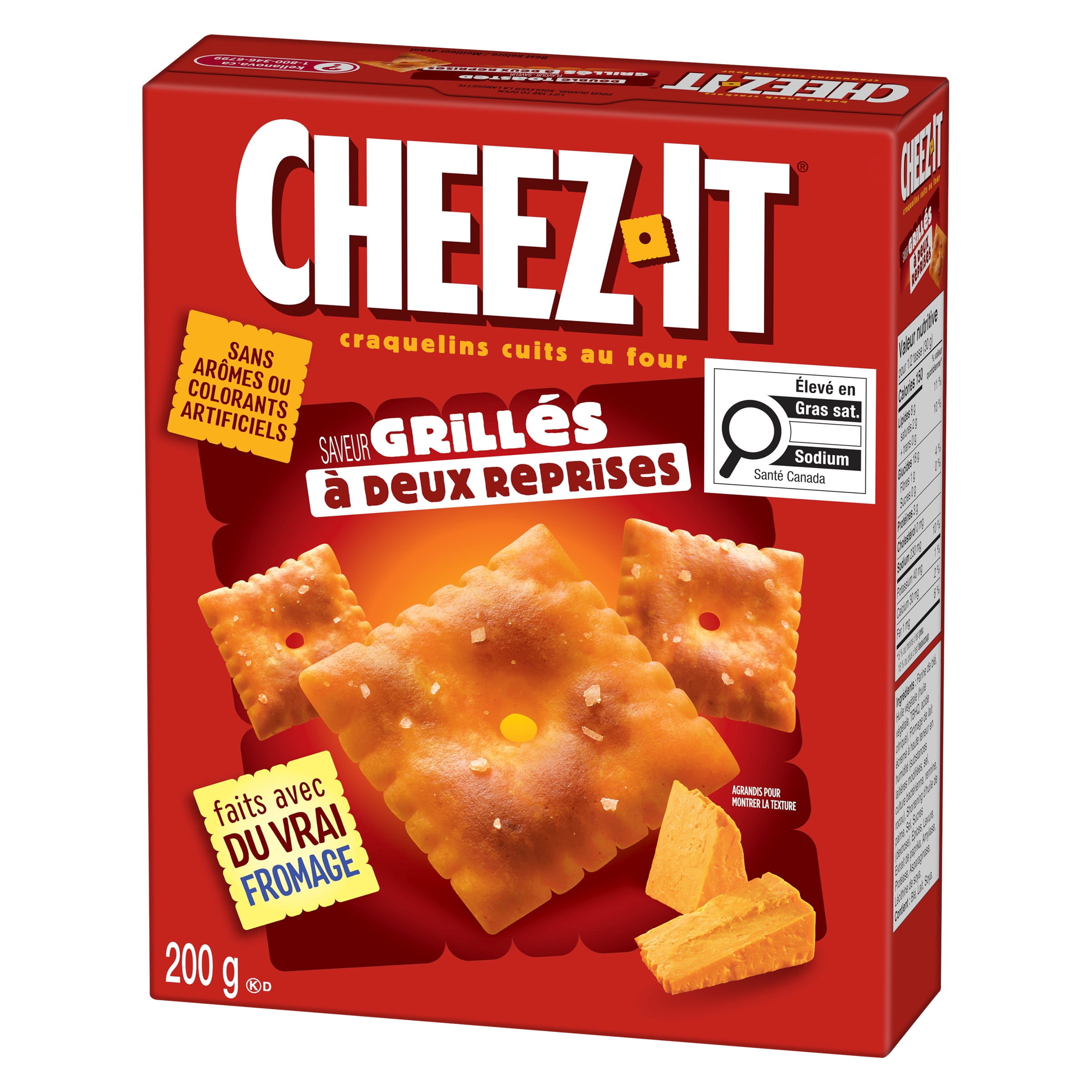 Cheez-It* Baked Snack Crackers Double Toasted Flavour 200 g, Perfect for game time, party spreads, lunches, evening snacking and more - the cheesy options are endless.