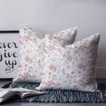 thumbnail image 2 of 20x20 Pillow Covers Set of 2, Pink Rose Throw Pillow Covers Decorative Couch Cushion Case, Modern Simple Romantic Flowers Floral Leaves Microfiber Square Pillowcases for Bedroom Car Living Room, 2 of 7