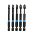 thumbnail image 2 of BTOER 5pcs Screwdriver For PZ1 For PZ2 PZ3 Screwdriver Bits 75mm For Pozidriv Set 1/4 Inch Hex Shank Magnetic, 2 of 8
