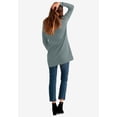 thumbnail image 2 of ellos Women's Plus Size Lace Trim Sweatshirt Tunic - 30/32, Dusty Pine, 2 of 3