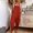 Red, variant on Kiplyki Womens Yoga Pants Ethnic Style Solid Cold Shoulder Pockets Suspender Cami Pants Jumpsuit