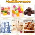 thumbnail image 5 of 2pack de moldes de caramelos cuadrados de silicona compatibles con caramelos de chocolate, cubitos de hielo, trufas de gelatina, pralines ganache, 126 cavidades Afortunado Sencillez, 5 of 5