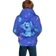 thumbnail image 2 of Kids Blue'S Clues Hooded Sweatshirt 3D Pullover Hoodie for Girls Boys with Pocket, 2 of 8