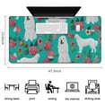 thumbnail image 5 of Long Mouse Pads for Desk,Great Pyrenees Dog and Pioneer Flower Desk Mats on Top Of Desks, Desk Mouse Pad Extra Large with 3mm Non-Slip Base and Stitched Edge for Gaming,Office,Work,Home 47.3"x23.6", 5 of 6