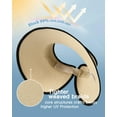 thumbnail image 6 of FURTALK Sun Hats for Women Wide Brim Beach Hat Straw Visor Ponytail Summer UV Packable Foldable Beach Vacation Essentials, 6 of 8