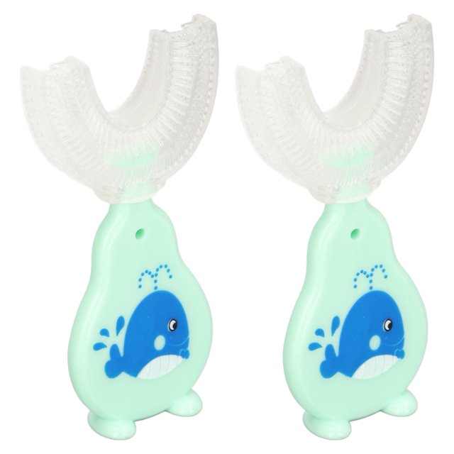 Cepillo De Dientes 2 Uds., Cepillo De Dientes En Forma De U, Cepillo De Dientes De Entrenamiento Manual De Silicona Suave De Grado Alimenticio, Limpieza Bucal De 360 grados