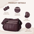 thumbnail image 2 of Crossbody Bags for Women, Leather Cross body Travel Purse with Adjustable Strap, Women's Shoulder Handbag with Multi Pocket for Gift, Dark Brown, 2 of 9