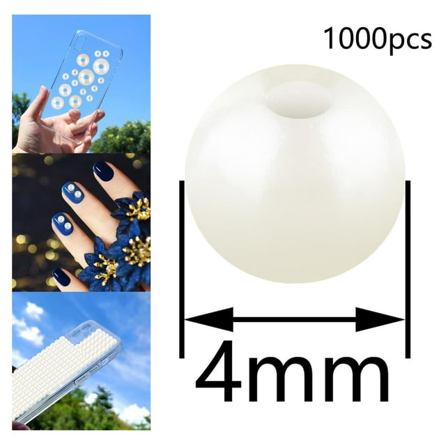 Perlas de imitación BLESIY Beige 4mm 1000uds