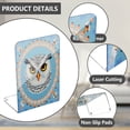 thumbnail image 3 of Wobogo White Owl Pattern Acrylic Bookends Clear L-Shaped Book Holder with Non-Slip Pads for Books Files Magazines CD DVD 5.4×4.1×8.1in, 3 of 6